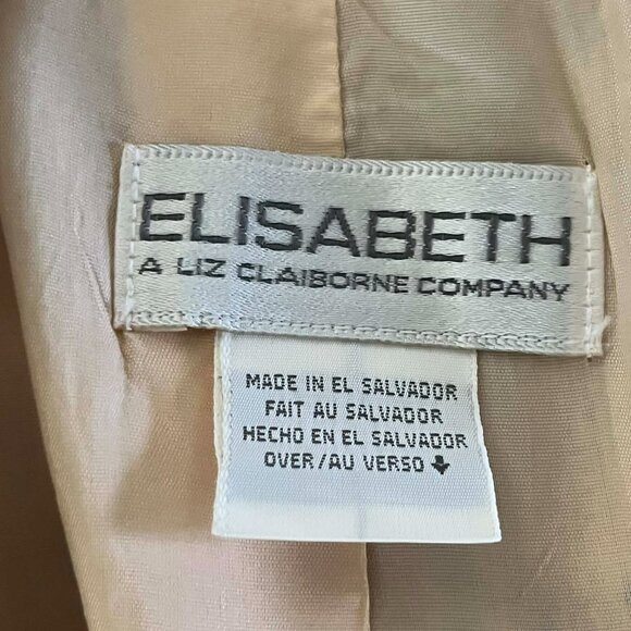 Vintage Elisabeth Floral Print Blazer Jacket in Cream Women's size 18 - Picture 5 of 7